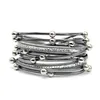 Chain Shinning Punk Mtilayer Kralen Wrap Pu Lederen Armband 5 Kleuren Bangle Dames Ontwerp Legering Met Magnetische Sluiting Gift Drop Delivery Dheqk