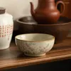 Çay Bardakları Ru Fırın Seramik Açılış Pu Er Çin Sup Sarı Çiçekler Pottery Güzel Çay Farları Tören İçin Teaware Kupaları Set