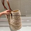 Totes Soulder Tote Bag Beac Straw andbags Large capacity designer Underarm Sopping Bags Women andbag Purse Kniing Grass Adjustable strapH24221