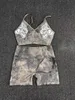 Darcsport Yoga Top And Shorts Set Wolf Head High Waist Peach Hips Fitness Sports Naked And Tight Fit 231017 335 363