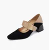 Modische High-Mary-Jane-Schuhe im britischen Stil für Damen mit Absatz, Frühlings-Leder-Damen-Einzelkleidschuhe 234