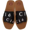 Slippers مصمم صندل Sliders العلامة التجارية Canvas Square Tee Letter