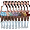 Skirts 2023 Fashion Summer Womens Mini Pleated Skirts Sexy Club Y2k Accessories Plaid High Waist Stretchy Tennis Skater A-line Outfits T240221