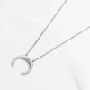 Подвески KALETINE, модное ожерелье из чистого серебра 925 пробы с изогнутым полумесяцем, женское колье-цепочка, женские ожерелья с лунами, ювелирные изделия
