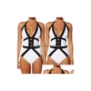 Maillots de bain pour femmes Mode Sexy Lady Femmes Maillot de bain Nageur Push Up Bondage Bikini Bain Une Pièce Monokini Beachwear Drop Livraison Dhaai