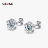 Oorbellen OEVAS 100% 925 Sterling Zilver 0.22 Karaat D Kleur Moissanite Diamanten Stud Oorbellen Voor Vrouwen Sprankelende Partij Fijne Sieraden Geschenken