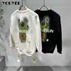 Herren Hoodies Sweatshirts Cartoon Druck Hoodies Herren Trendige Marken Herbst Winter Hübscher Pullover Langarm Top Lässige Paar Kleidung Sweatshirts J240221