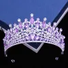 Mücevher Diezi Yeni Lüks Opal Kristal Tiara Kadınlar İçin Düğün Doğum Günü Elbise Hediye Zarif Kraliçe Gelin Gelin Taç Aksesuarları