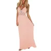 Casual Dresses Elegant Crochet Long Women's Lace Maxi Sexy Dress Beach Backless Tee Length