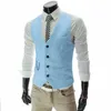 Débardeurs pour hommes rétro col en V couleur unie poche bouton gilet veste garçons grand manteau de laine vêtements de sport pour hommes ok