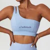 Luluemon Tank Crop Designer Sexy Femmes Soutien-Gorge De Sport Coussin De Poitrine Beauté Dos Une Épaule Fiess Sous-Vêtements Push Up Yoga Crop Bras Solide Gilet Athlétique Fiess 912