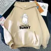 Sweatshirts Jag älskar bara min Bunny Graphic Hoodies Womens Hot Sale Söt kaninkläder rosa långärmad tröjor för kvinnor klädmode