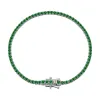 Bangles Shop Bracelet en argent sterling 925 avec saphir, émeraude, rubis, diamants à haute teneur en carbone, chaîne de tennis, bijoux fins