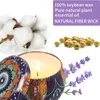 Set regalo da 4 candele profumate per donne, vaniglia, lavanda, rosa, gelsomino, 100% cera di soia con 8% di oli essenziali dalla fragranza forte, 120 ml per alleviare lo stress