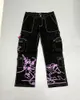 Jeans pour hommes Y2K Harajuku Vêtements Vintage Imprimer Hip Hop Tendance Américain Noir Hommes Femmes Street 2024 Gothique Casual Baggy