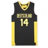 Herren T-Shirts BG Basketball Trikots DEUTSCHLAND 14 NOWITZKI Trikot Nähen Stickerei Günstig Hochwertige Outdoor-Sportarten Schwarz 2023 Neu J240221