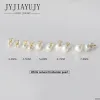 Boucles d'oreilles JYJIAYUJY 100% argent Sterling S925 boucles d'oreilles rondes perle d'eau douce naturelle blanc/violet/rose saumon différentes tailles E024