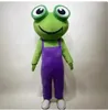 Halloween High quality Frog Mascot Costume Cartoon Fancy Dress fast shipping Adult Size