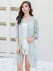 Cardigans 2022 nova jaqueta de verão feminina moda coreana cardigan xale fino protetor solar roupas chiffon solto macio oversized topos casaco 6678