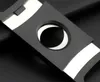 Pocket Plastic Stainless Steel Double Blades Cigar Cutter Knife Scissors Tobacco Black New Free shipping wholesale