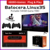 لوحات المفاتيح المحرك الصلب الخارجي BATOCERA 500GB/2TB HDD لـ PS2/PS1/PSP/NES/MAME/3DO/WII/FC/SS تم إنشاؤه في لعبة 52000+ لأجهزة الكمبيوتر المحمولة/MAC/المحمول