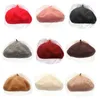 Berets Chapéu Feito à Mão Elegante Malha Net Véu Cosplay Vintage Mulheres Menina Falso Lã Artista Pintor Beanie Cap