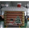 wholesale outdoor activities 4x3x3mH (13.2x10x10ft) With blower newest outdoors Inflatable Christmas Santa house santa grotto cabin Christmas house for sale