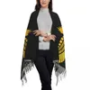 ベレットスタイリッシュなアラミアンスーリヨヨフラッグタッセルスカーフ女性冬秋の暖かいショールラップレディアッシリアスカーフ