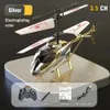 Electric/ RC Aircraft Metal Alloy RC Helicopters 3.5Ch 2,5Ch Red/ Blue/ Gold/ Silver Remote Control Plane laddningsbar USB -laddning