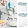 Storage Bottles Rice Container Dry Food 1PCS Dustproof Bucket Box Safe With Measuring Cup