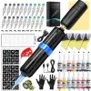 Kits Complete Wireless Tattoo Kit Portable Rotary Tattoo Pen Set with Cartridge Needles Power Supply Inks for Permanent Makeup Tools