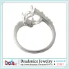 Anéis Beadsnice atacado 925 Sterling Silverring elegante anel de casamento jóias finas diy oval semi montagem configurações de anel para ela