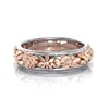 Pierścienie zespołu Kontrast Kolor Rose Gold Flower Ring Rings For Women Christmas Gift Will i Sandy Drop Ship Drop dostawa biżuteria ri dhckzz