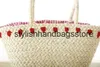 해변 가방 NEW NEW KOREAN 자수 여성 및 가방 큰 밀짚 Soulder Fasion Fasion Flamingo Beac Big Tote Wovenh24221