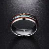 Banden Bonlavie 8mm Tungsten Carbide Ring Men's Ring Wood Grain Polishing Wedding Bands Multisize Anillos Para Hombres Groothandel