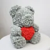 Walentynkowe prezent od noszenia róży ręcznie robiony materiał materiałowy pakiet materiału pionowy niedźwiedź pleśń dekoracja ślubna