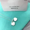 Zzyb Pendentif Colliers 9dsi Coffret cadeau original 925 Argent Classique Amant Collier Doublehearts Femmes Bijoux De Mode Tiffanyitss Designer 1 Haute Qualité Retour Azj