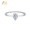 Anelli PuBang Fine Jewelry Scintillante Nuovo argento sterling 925 Pera 4 * 6MM GRA Moissanite Anelli di nozze con diamanti per le donne Regalo di anniversario