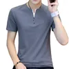 メンズスーツa3314夏のトップメンズTシャツカジュアル半袖コットンビジネスTシャツスリムフィルソリッドカラーTシャツ