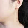 Boucles d'oreilles pendantes à breloque classique, gourde Fu en or violet 585 pour femmes de Style ethnique plaqué Rose 14K, bijoux de style Long