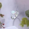 Anneaux De luxe 925 en argent Sterling opale anneau goutte d'eau clair CZ bagues de mariage cadeaux de fiançailles bijoux fins (Lam Hub Fong)