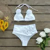 Costumi da bagno da donna Maglia a vita alta Costume da bagno donna 2024 Bikini con scollo a V Bikini Set Costume da bagno New Leaf Stampa Biquini Maillot de bainH24221