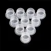 BLAD 1000PCS Plast Tattoo Ink Cups Caps 17mm 14mm 11mm Clear Self Standing Ink Caps Tattoo Pigment Cups Supply For Ink