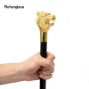 Gold Luxury Tiger Head Handle Fashion Walking Stick för festdekorativ promenad Cane Elegant Crosier Knob Walking Stick 93cm