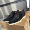 Sapatos de grife casuais abertos caminhadas verão caminhada deck camurça mocassins cidade preguiçoso mocassins homens mulheres camurça tênis corte médio ao ar livre