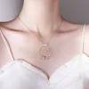 Kettingen mode kristal moeder ketting gepersonaliseerde aangepaste namen geboortesteen kralen moeder's day cadeau cirkel hanger hoogwaardige sieraden