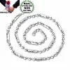 Colliers OMHXZJ gros mode européenne homme fête cadeau de mariage perles blanches 925 en argent Sterling chaîne collier NA201