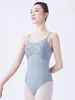 Stage Wear Women Classical Bodysuit Ballerina Dancewear Print Sleeveless Backless Dance Ballet Performance Gymnastics Leotard Costume