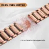 Armband 3x styrka koppararmband för män ren kopparmagnetisk armband med 3 rad neodym magneter justerbara längd gåvor för män