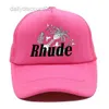 Grönt mesh lapptäcke baseball cap män kvinnor broderi unisex rhude samlingar avslappnad lastbil hatt justerbar rhude motorhuven p6q6